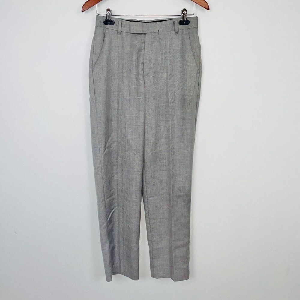 Calvin Klein Womens Plus Size 18 Dress Pants Gray Straight Work Flat Front